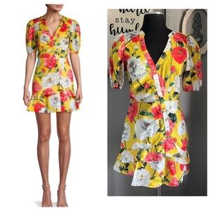 PARKER Minna Floral Puff-Sleeve Flare Dress